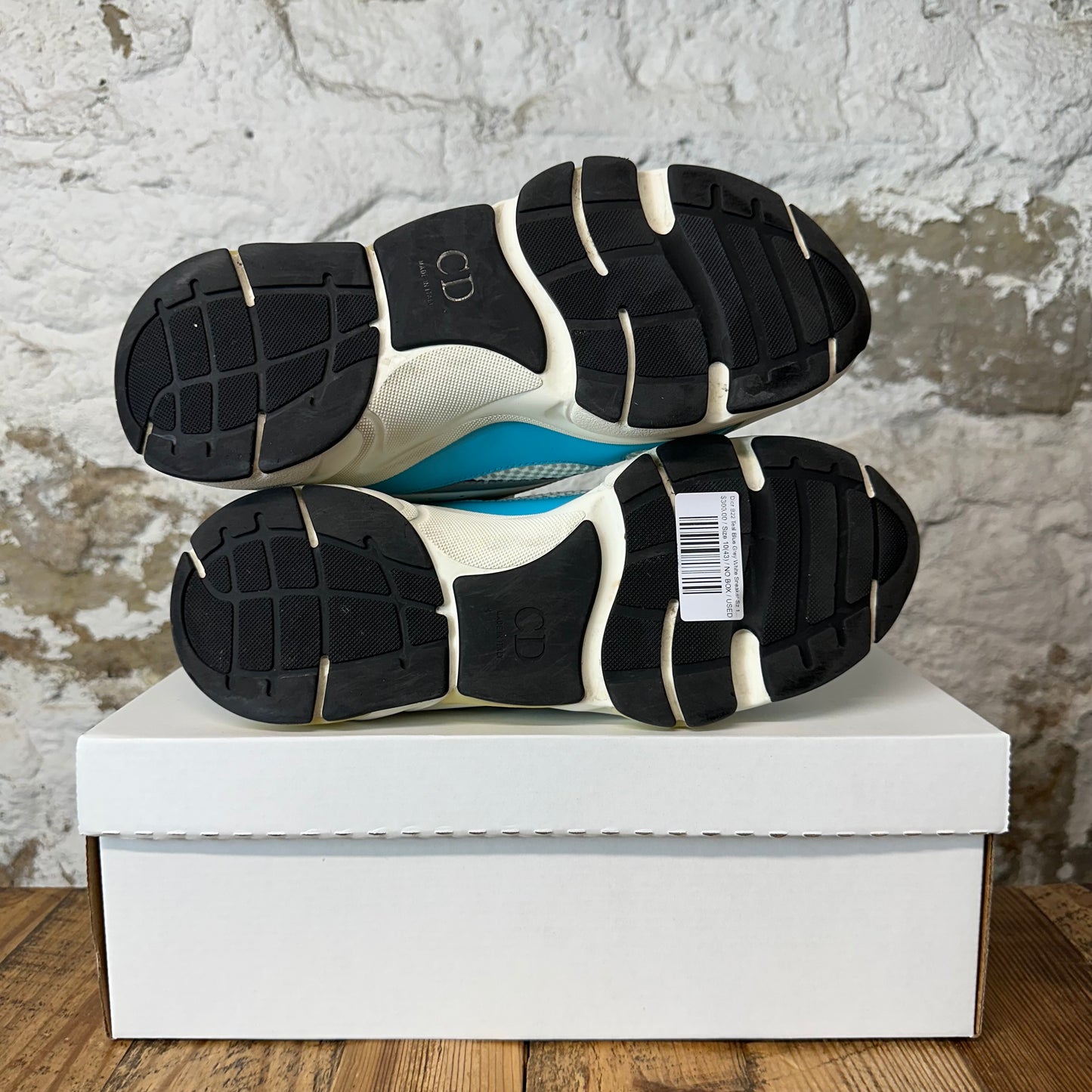 Dior B22 Teal Blue Grey White Sneaker Sz 10 (43)