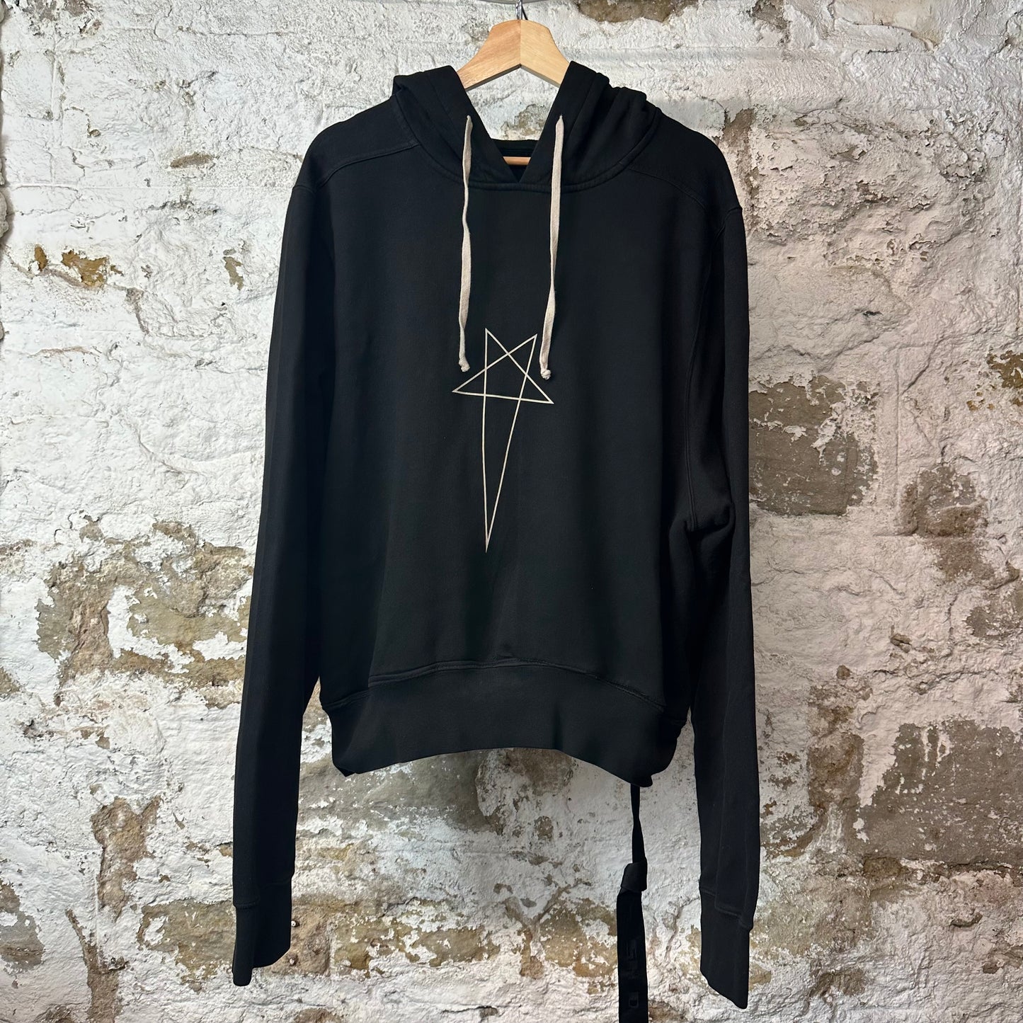 Rick Owens Pentastitch Black Hoodie Sz S