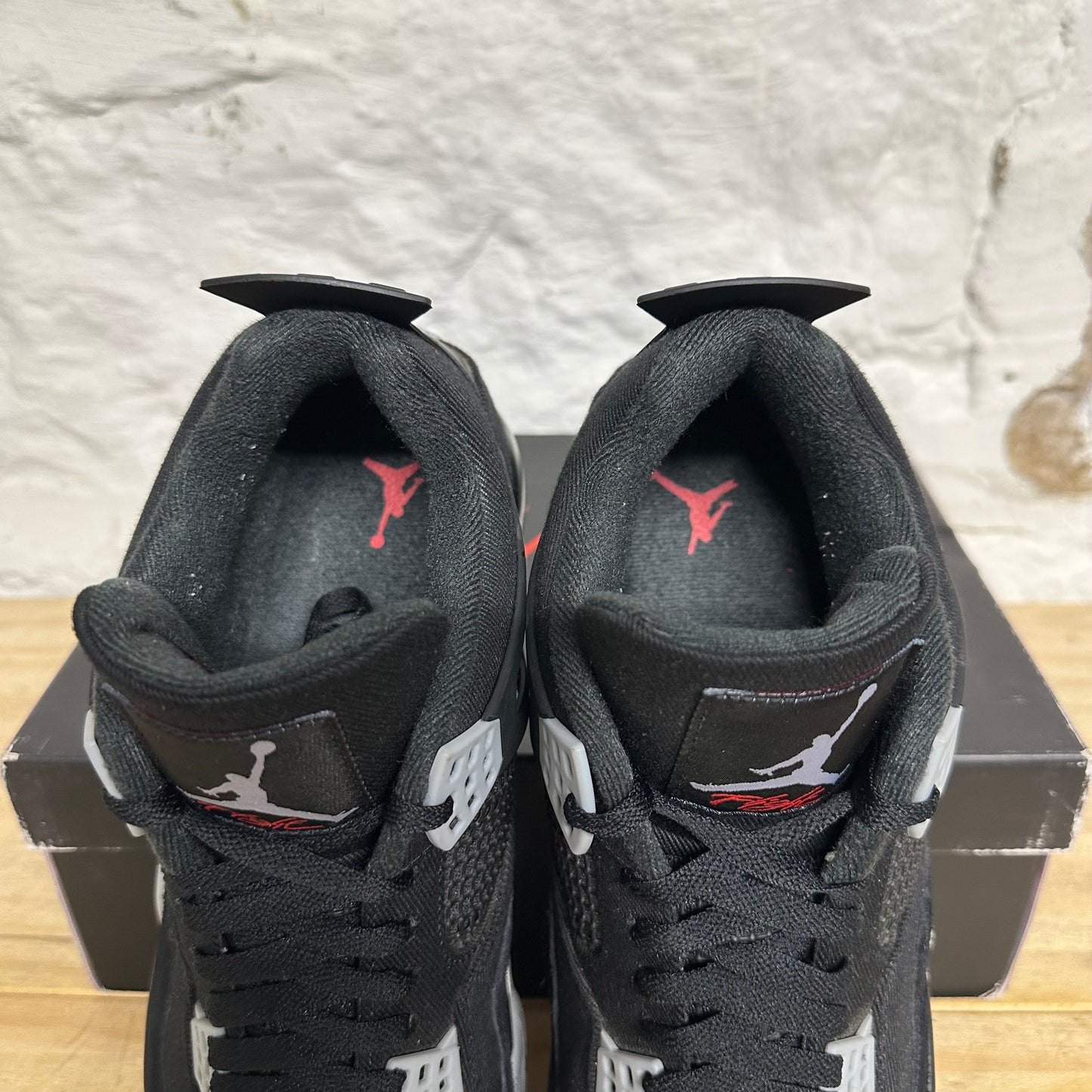 Air Jordan 4 Black Canvas Sz 13