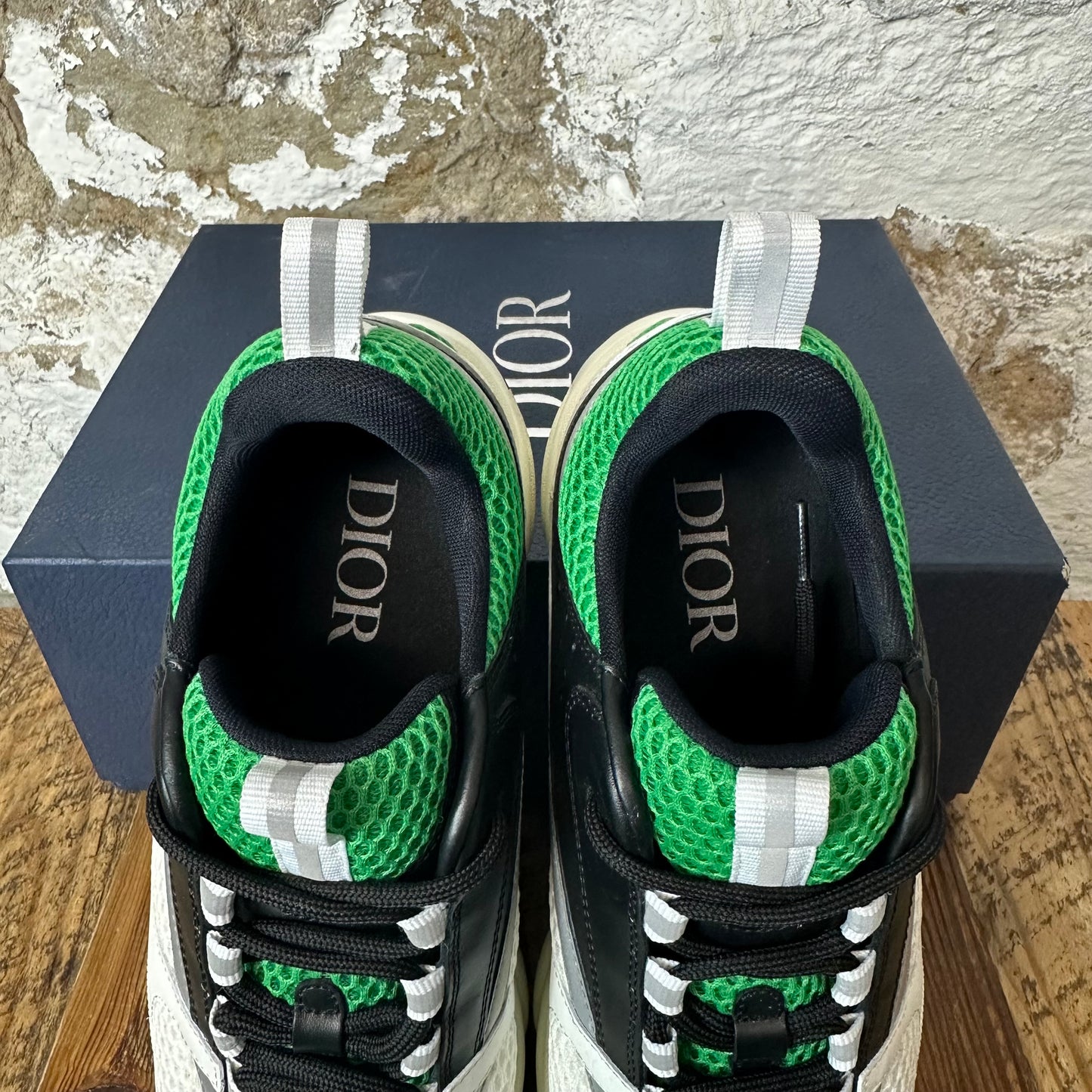 Dior B22 Black White Green Sneaker Sz 9 (42)