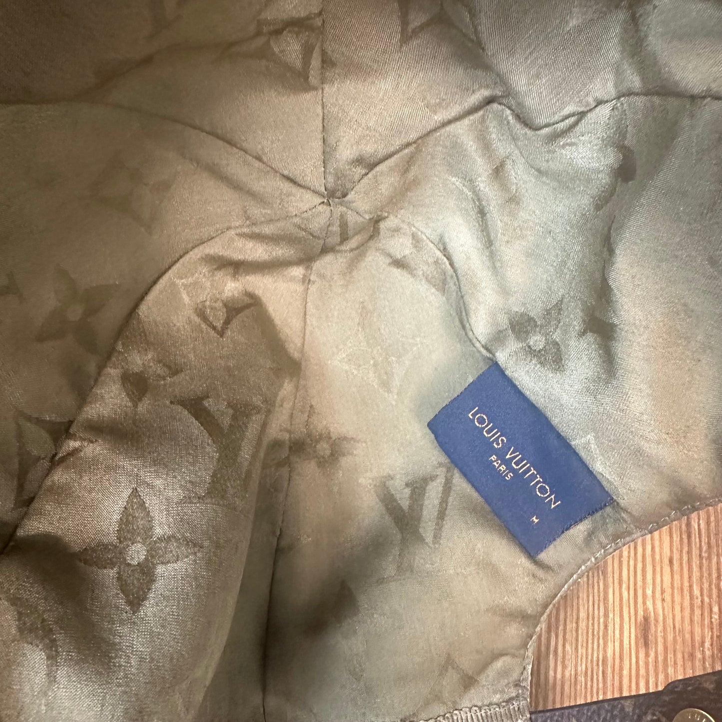 Louis Vuitton Beige Brown Monogram Hat Sz M W/ Box