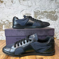 Prada Black Leather Nylon Milano Sneaker Sz 9.5
