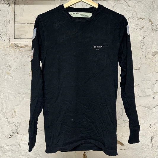 Off White Paintings Black L/S T-Shirt Sz XXS