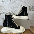 Rick Owens High Pentastitch Abstract Black Milk Sneaker Sz 6.5 (39)