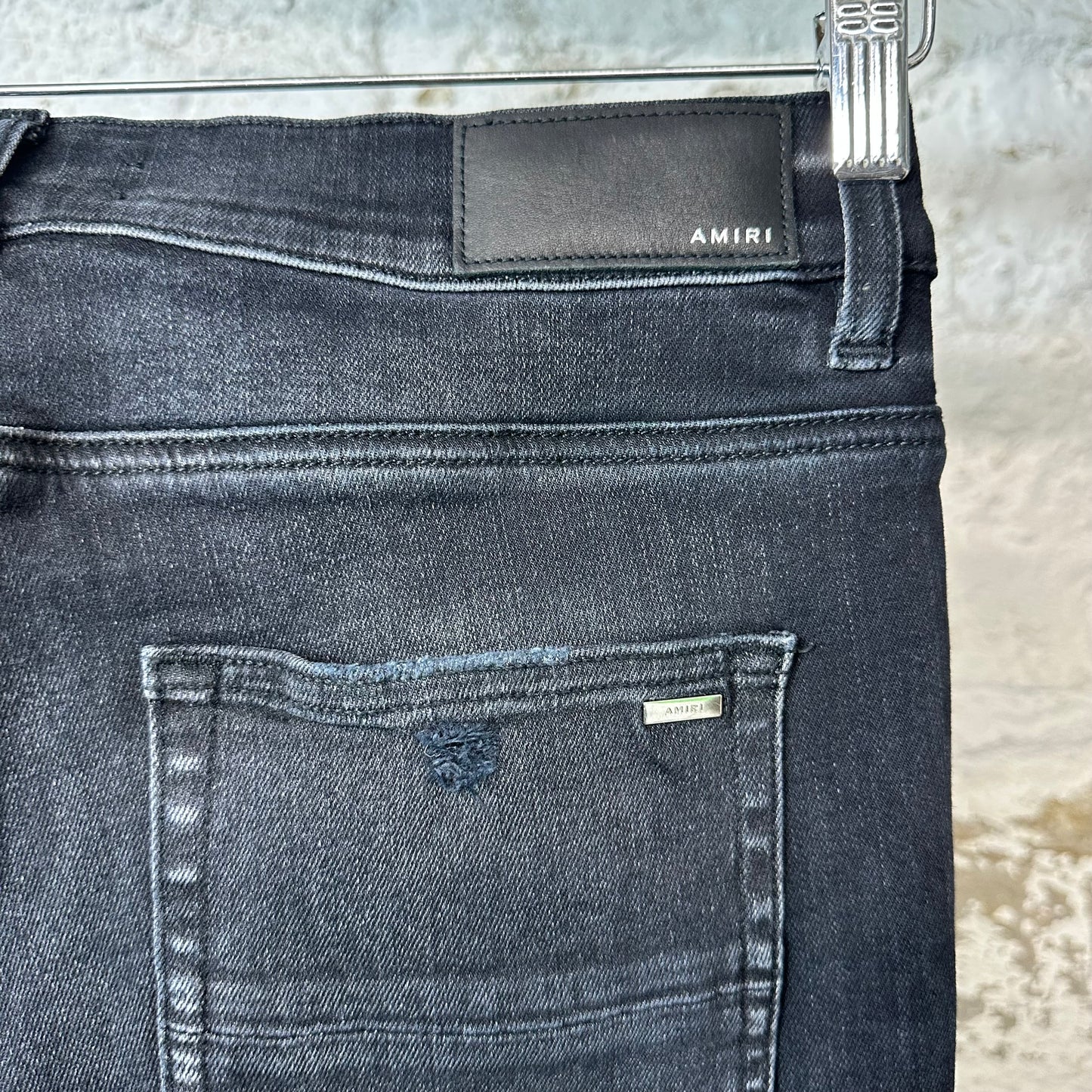 Amiri MX1 Brown Plaid Black Denim Jeans Sz 32