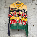 Vale Multi-Color Mardi Gras Zip Up Hoodie Sz M