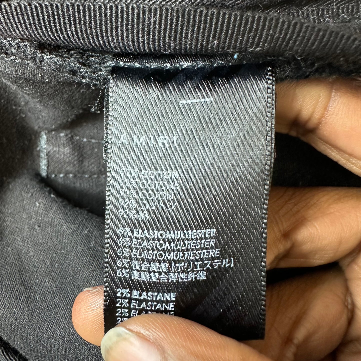 Amiri Red Tie-Dye Core Logo Black Denim Jeans Sz 31