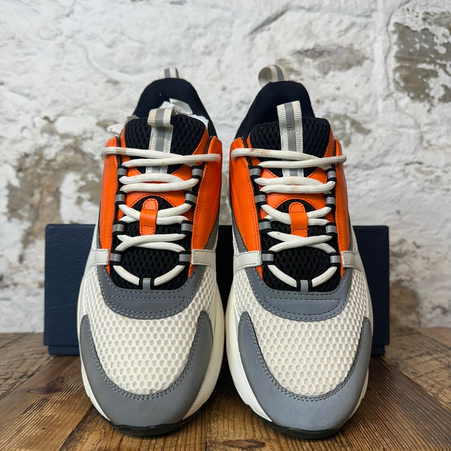 Dior B22 Orange White Black Sneaker Sz 11 (44)