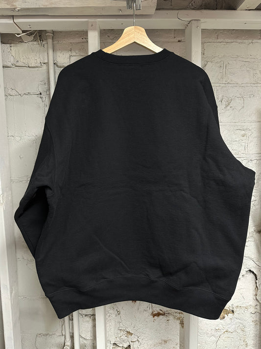 Supreme Chest Spellout Black Crewneck Sz XL