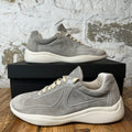 Prada Americas Cup Grey Suede White Sneaker Sz 9