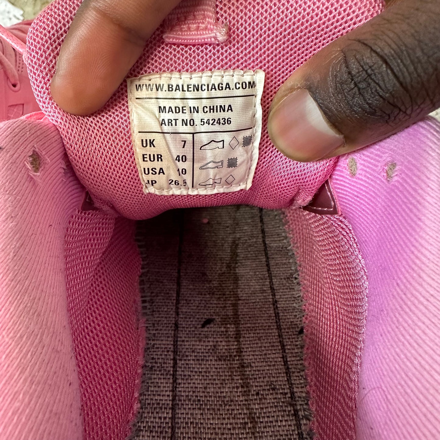 Balenciaga Track Runner Triple Pink Sneaker Sz 7 (40) No Box