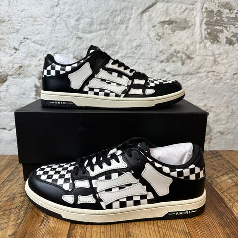 Amiri White Skeleton Checkered Low Sneaker Sz 11 (44) DS