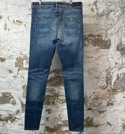 Amiri Plain Dark Blue Denim Jeans Sz 38