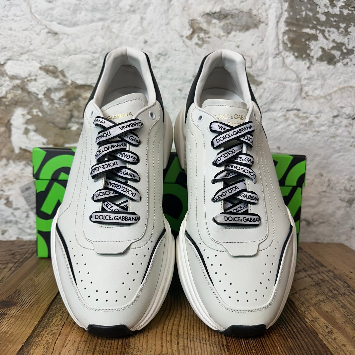 Dolce Gabbana White Black Daymaster Sneaker Sz 11