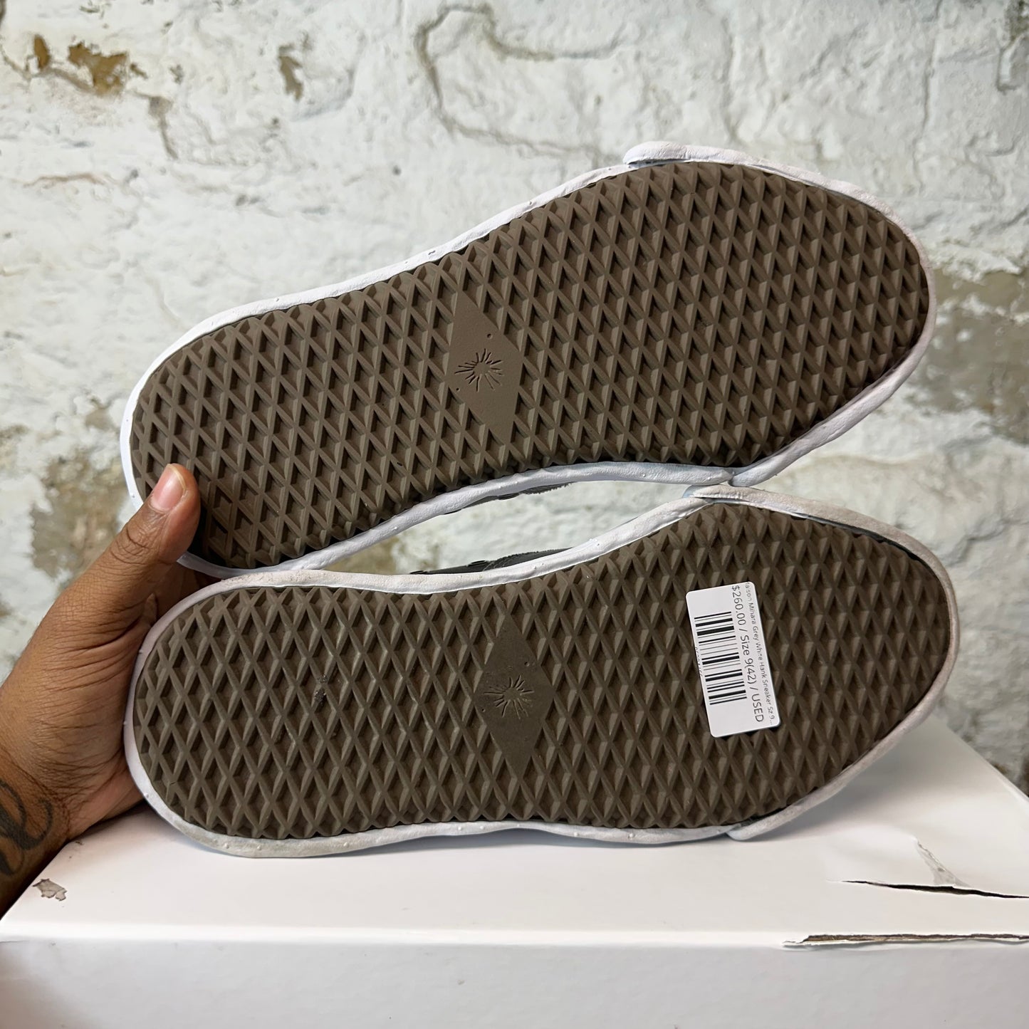 Maison Mihara Grey White Hank Sneaker Sz 9 (42)