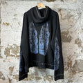Who Decides War Blue Stained Glass Black Hoodie Sz XXXL