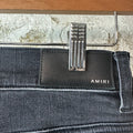 Amiri MX1 Grey Art Patch Black Denim Jeans Sz 29