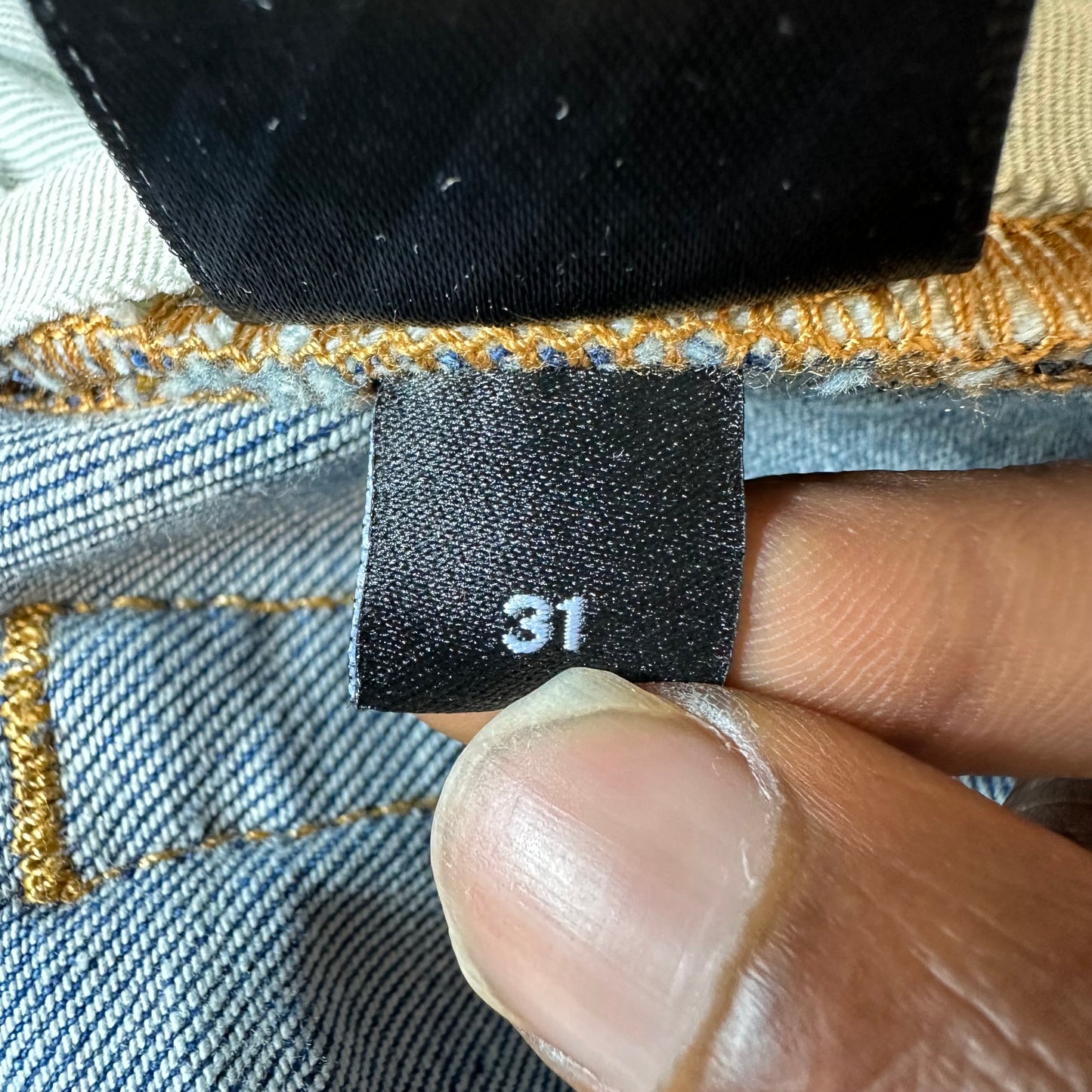 Amiri Plain Blue Honeycomb Denim Jeans Sz 31