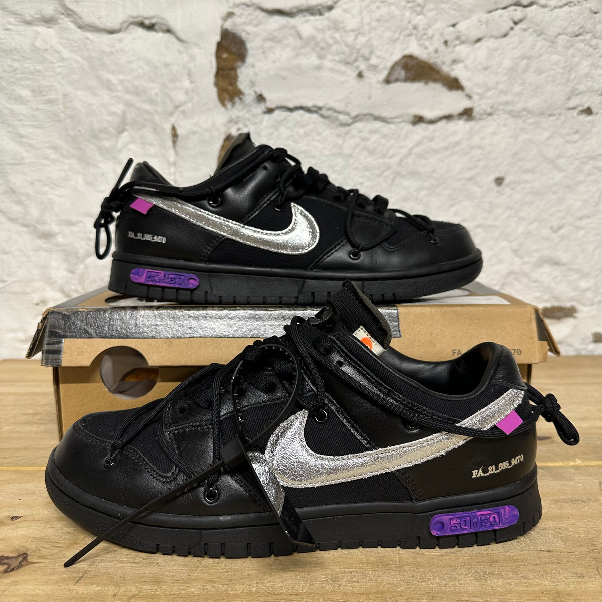 Nike Dunk Low Off-White Lot 50 Sz 9