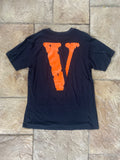 Vlone Orange Staple T-shirt Black XL