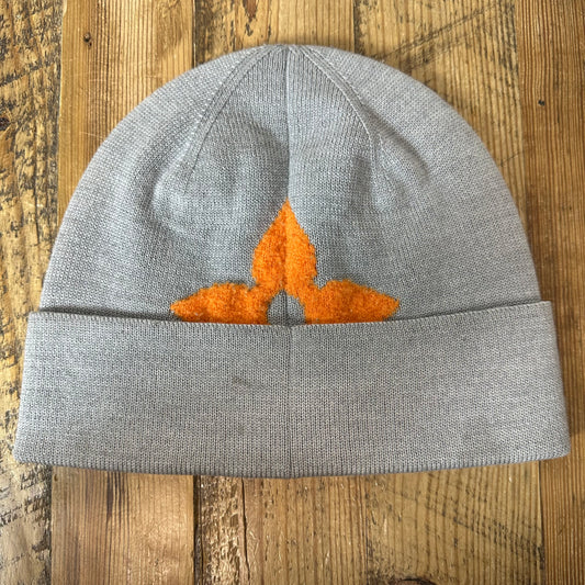 Louis Vuitton Orange Spellout Grey Wool Beanie