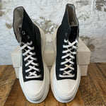 Alexander Mcqueen Black Canvas White Tread Boot Sz 14.5 (47.5)