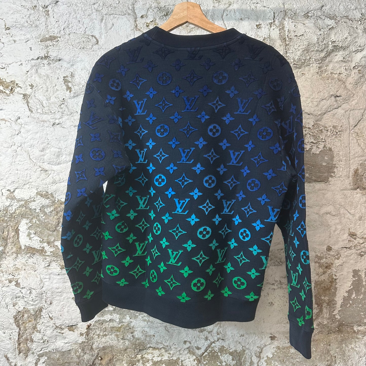 Louis Vuitton Gradient Monogram Sweater Navy Sz M