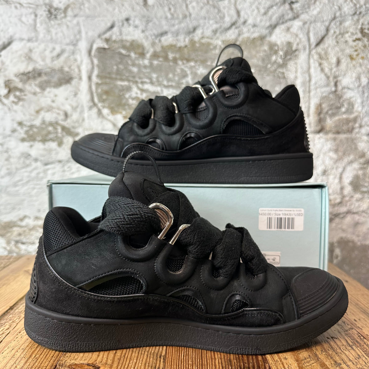 Lanvin Curb Triple Black Sneaker Sz 10 (43)