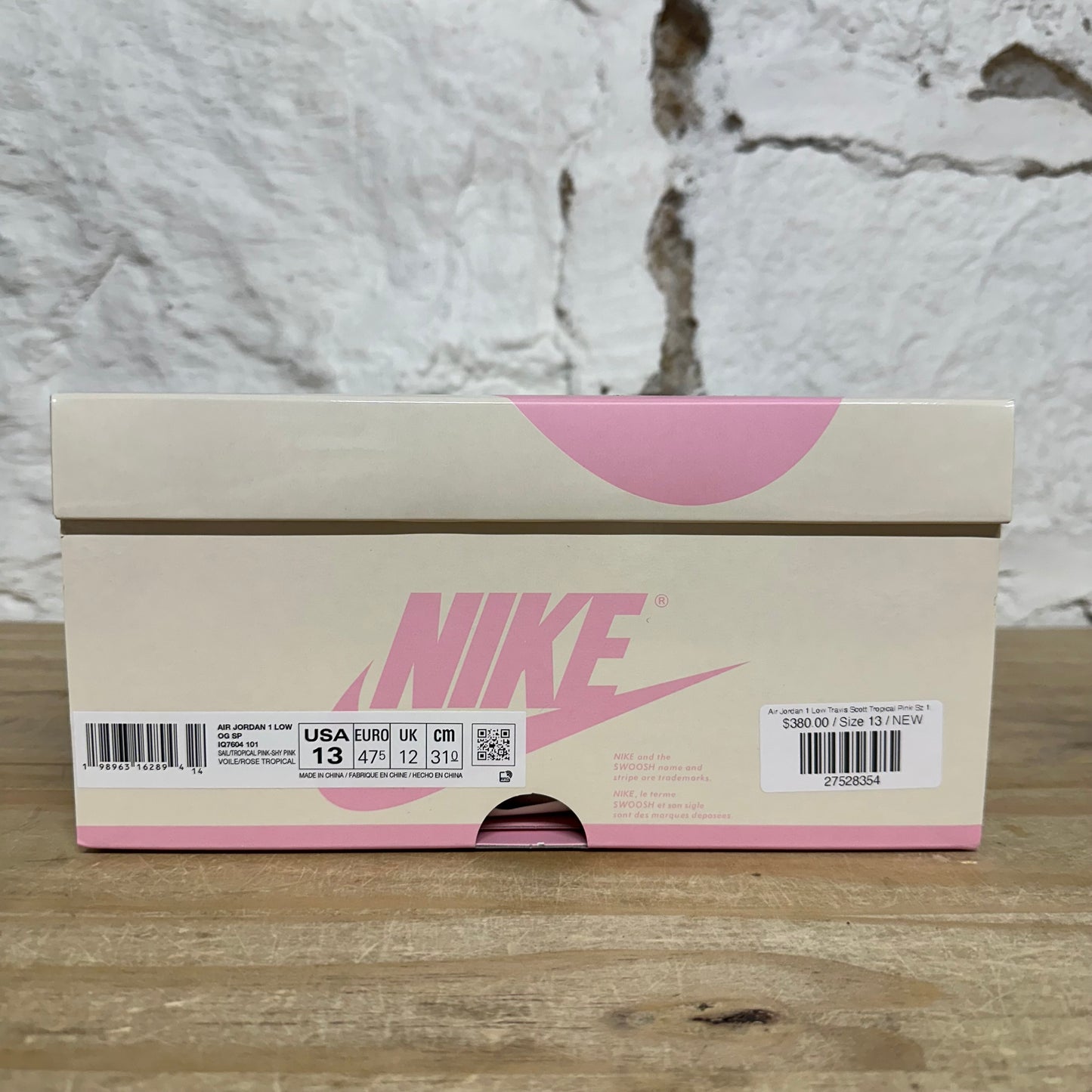 Air Jordan 1 Low Travis Scott Tropical Pink Sz 13 DS