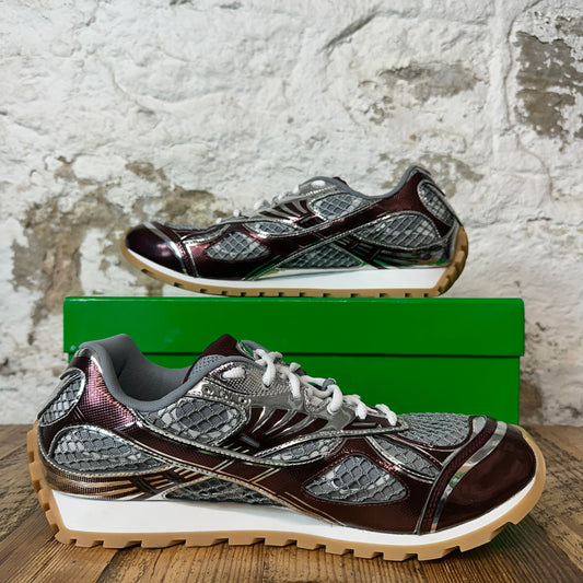 Bottega Veneta Burgundy Silver Orbit Sneaker Sz 14 (47)