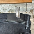 Amiri MX1 Cream Suede Black Denim Jeans Sz 30