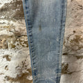 Amiri MX1 Camo Spell Blue Denim Jeans Sz 31