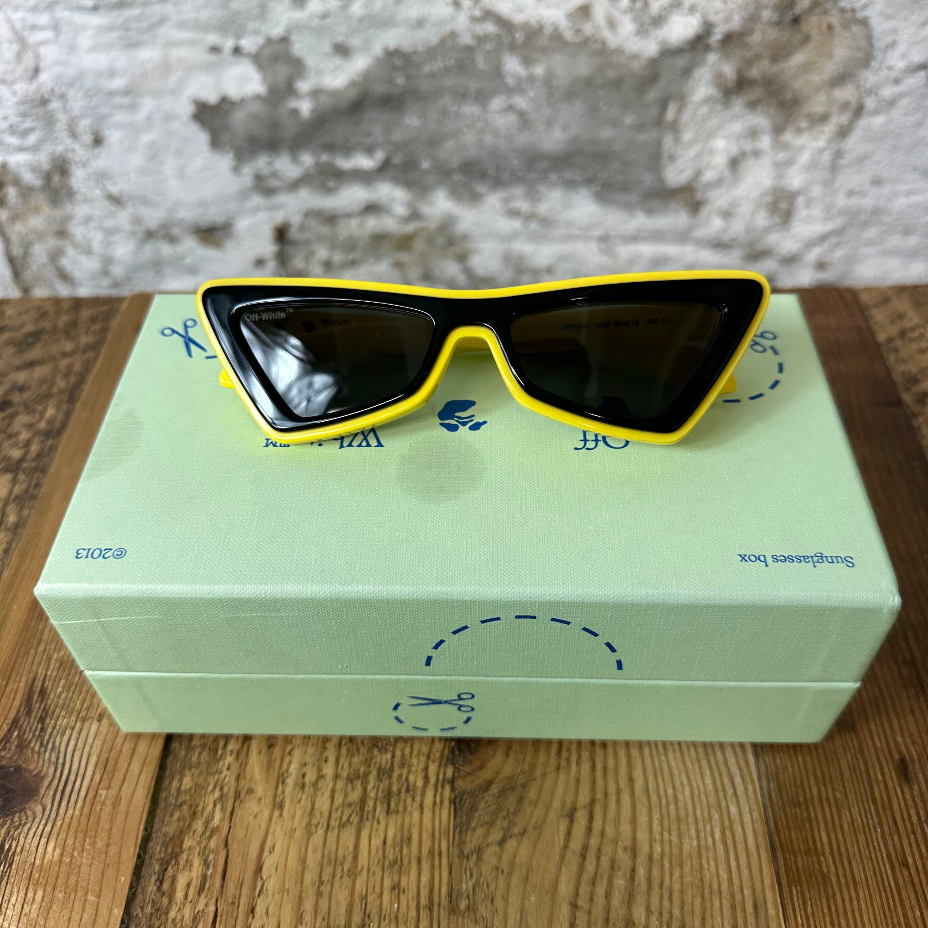 Off White Artemisia Black Yellow Sunglasses W/ Box