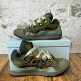 Lanvin Curb Multicolor Lace Olive Green Sneaker Sz 10 (43)