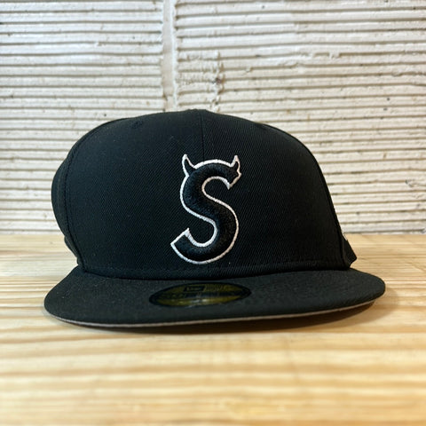 Supreme S Logo New Era Black Hat