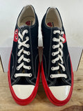 Converse Chuck Taylor All Star 70 Ox CDG Black Red Midsole Sz 12