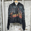 Vale WIdow Zip Up Hoodie Black Sz S