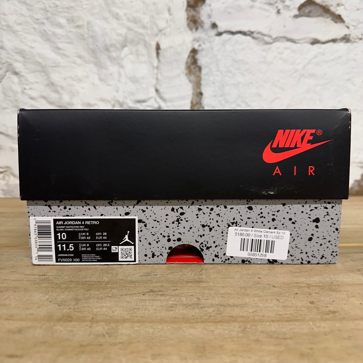Air Jordan 4 White Cement Sz 10