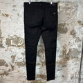 Amiri MX1 Brown Suede Black Denim Jeans Sz 36