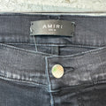 Amiri MX1 Black White Woven Black Denim Jeans Sz 36