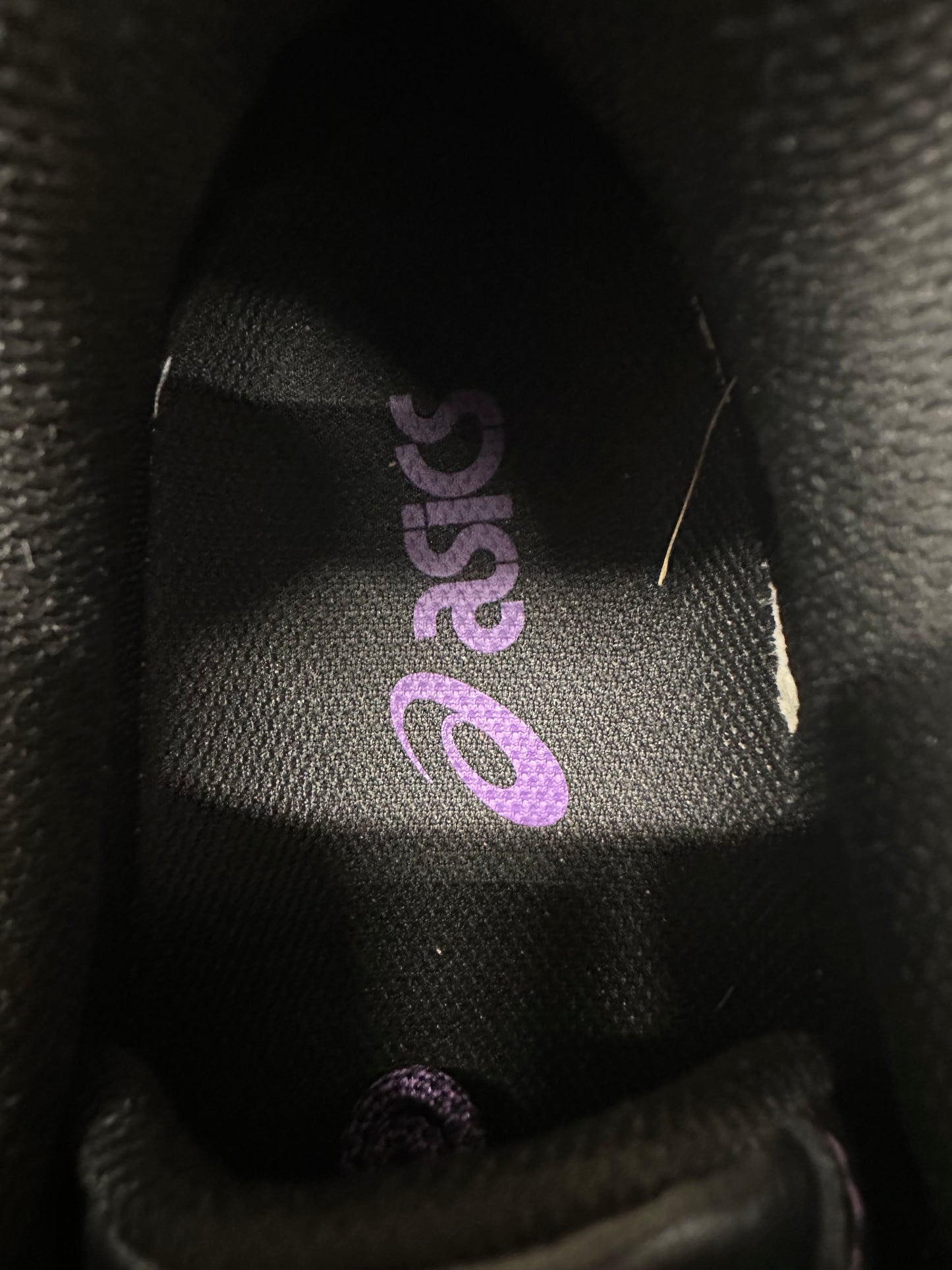 Asics Gel NYC Needles Black Purple Sz 10.5