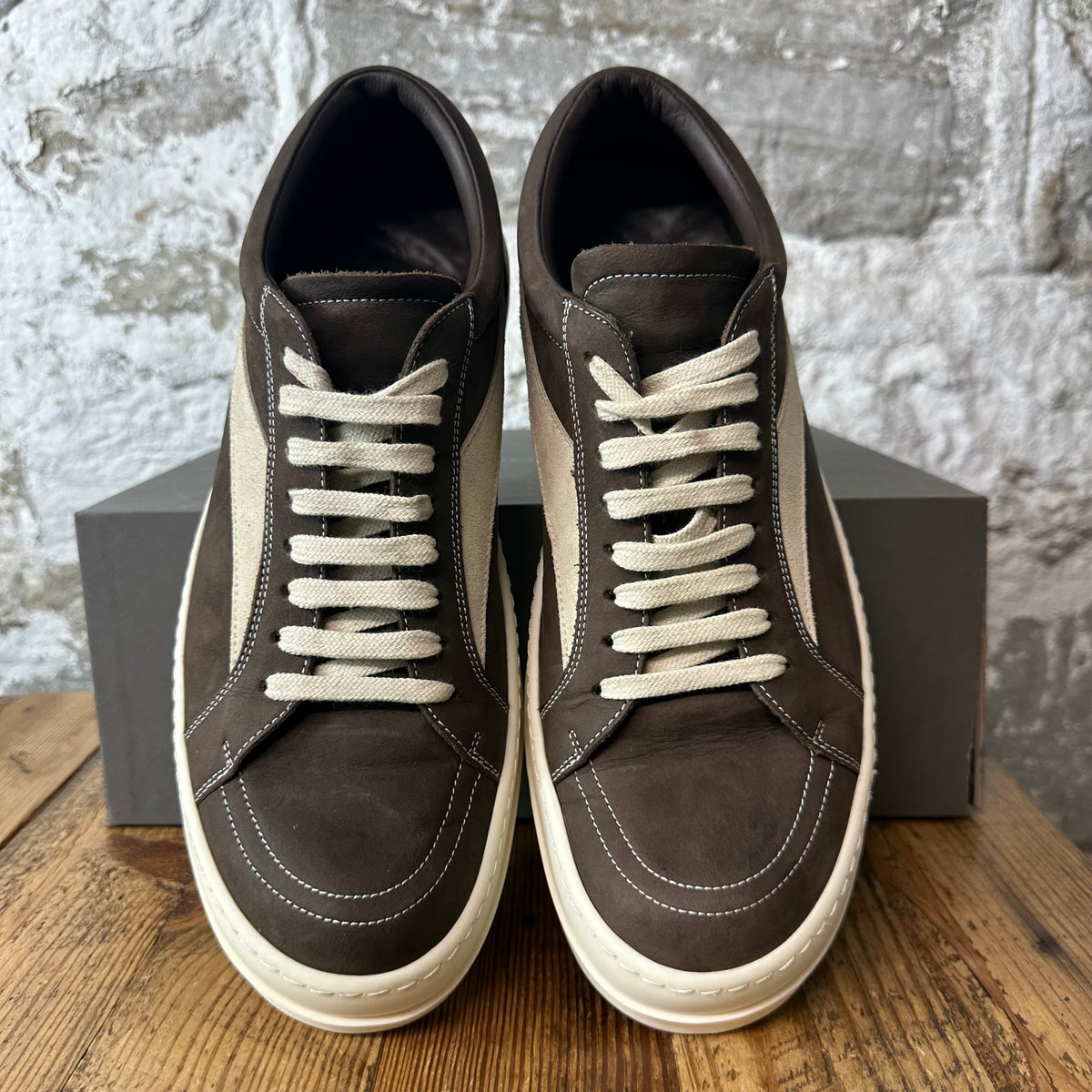 Rick Owens Vintage Saddle Milk Sneaker Sz 12 (45)