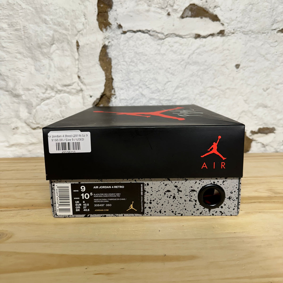 Air Jordan 4 Bred (2019) Sz 9