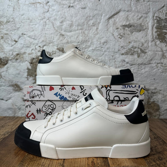 Dolce Gabbana Portofino Black White Sneaker Sz 10