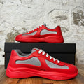 Prada Americas Cup Rosso Rubber Sneaker Sz 7 (40) DS