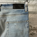 Amiri MX1 Olympic Patch Blue Denim Jeans Sz 30