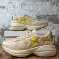 Gucci Rhyton Yellow Star Cream Sneaker Sz 9.5