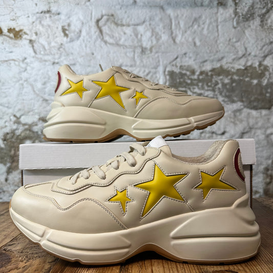 Gucci Rhyton Yellow Star Cream Sneaker Sz 9.5