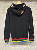 Bape Black Line Rib Pullover Shark Hoodie Sz S