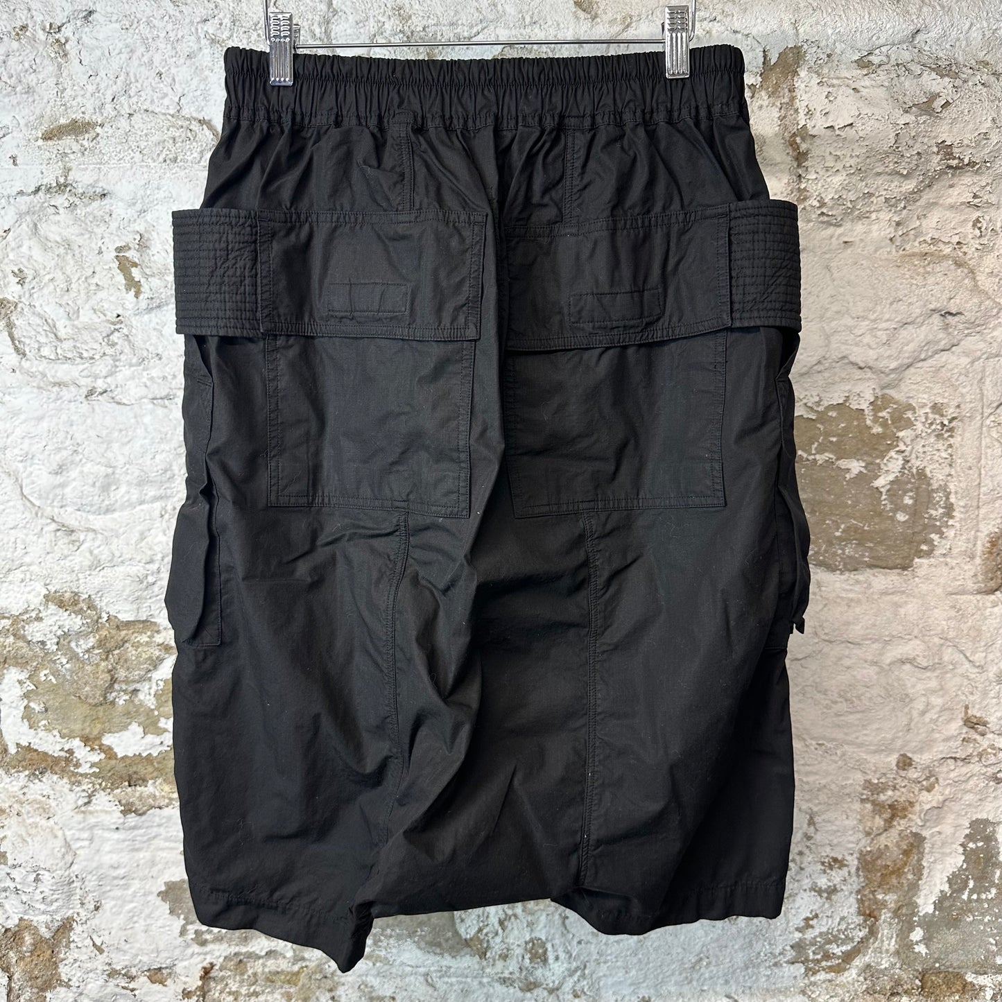 RIck Owens Creatch Black Cargo Pod Shorts Sz S